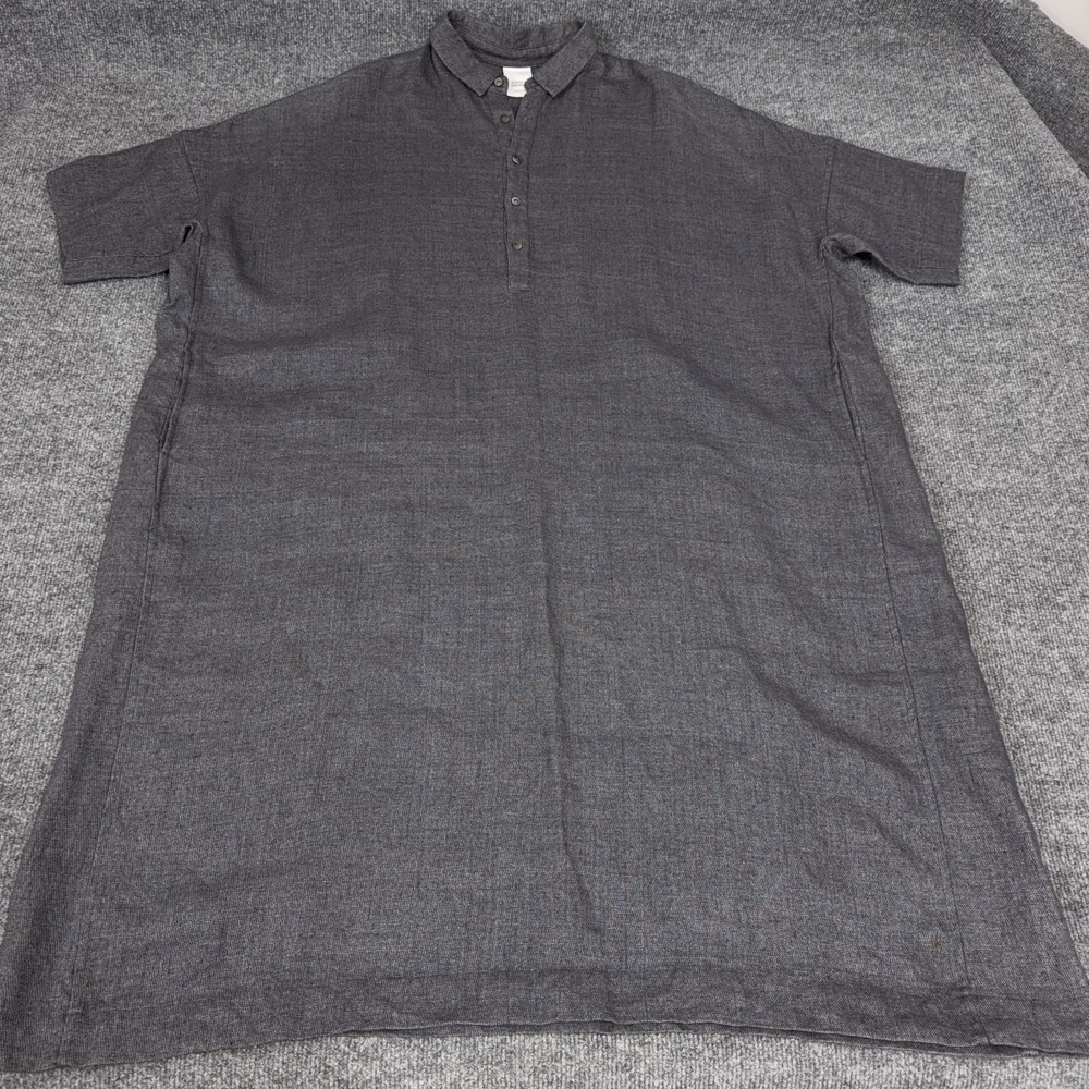 Veritecoeur Dress One Size F Free Relaxed Fit Half Sleeve OP Linen Wool Japan